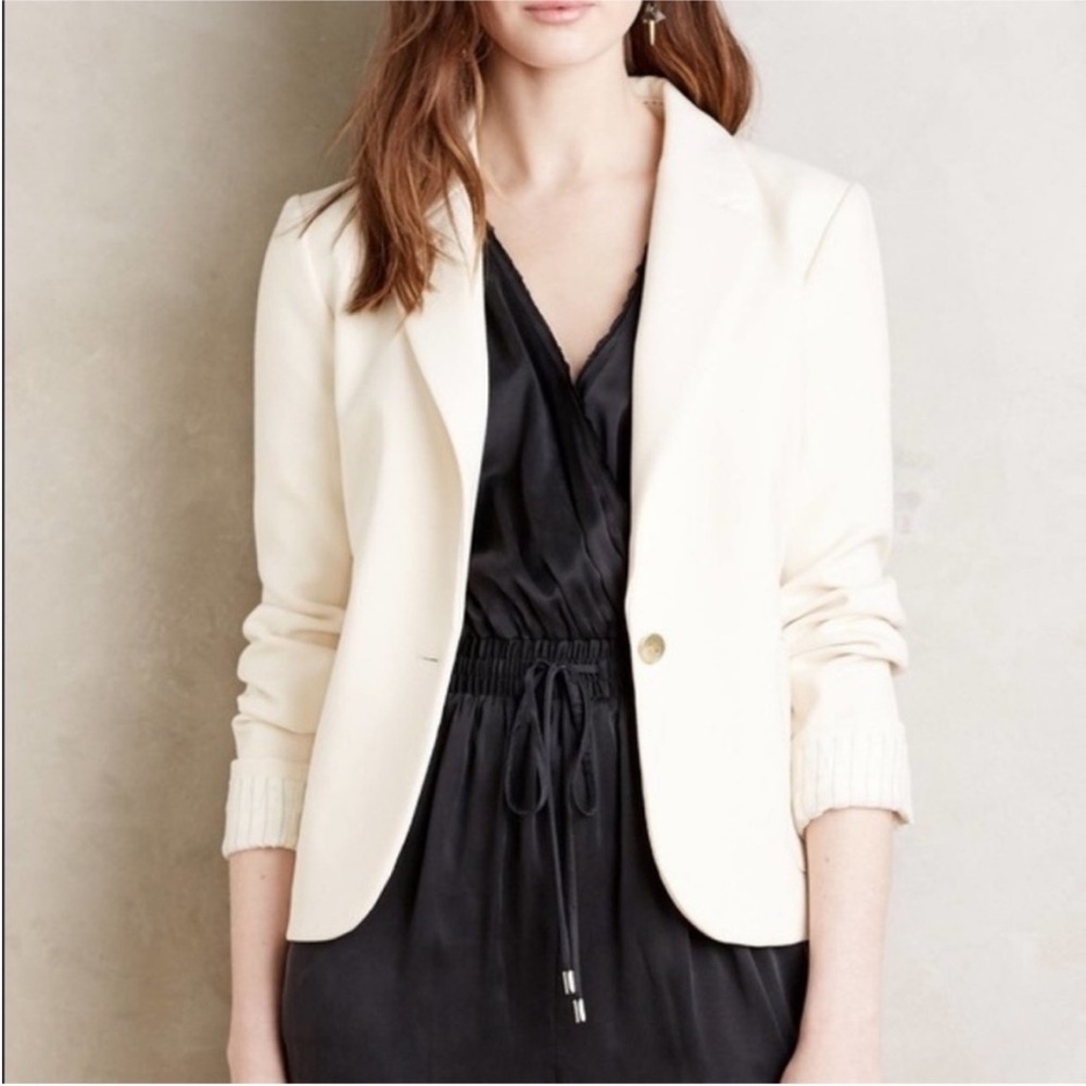Anthropologie Elegant Cream Women's Blazer